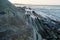 Flysch near the Basque coast of Zumaia, beautiful natural maritime landscape of sedimentary rocks