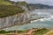 Flysch rock formations in the Basque Coast between Zumaia and Deba, Spain