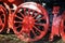 Flywheel from an old steam locomotive