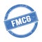 FMCG text on blue grungy round stamp