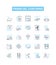 Fnancial coaching vector line icons set. Financial, Coaching, Budgeting, Investing, Planning, Money, Wealth illustration