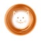 Foam cat muzzle drawing or picture coffee energetic drink