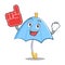 Foam finger blue umbrella character cartoon