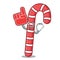 Foam finger candy canes mascot cartoon