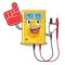 Foam finger digital multimeter sticks to the cartoon wall