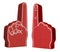 Foam finger, front and back