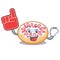 Foam finger jelly donut mascot cartoon