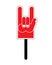 Foam Finger Rock Hand sign. Music fan accessory