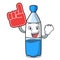 Foam finger water bottle mascot cartoon