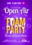 Foam Party summer Open Air. Beach foam party poster or flyer design template