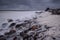 Foam And Stones.Storm On White Sea Near  Kashkarantsy Village  And Lighthouse Of Same Name. Kolsky  Kola  Peninsula, Murmansk Re