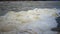 Foam on the surface of dirty water, eutrophication of natural waters, ecology of lakes