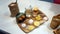 Focaccia ingredients on wooden board