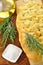 Focaccia with rosemary, olive oil and coarse salt