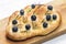 foccacia with black olives and rosemary