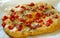 Foccacia with tomatoes, olive oil and herbs