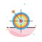 Focus, Board, Dart, Arrow, Target Abstract Flat Color Icon Template