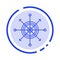 Focus, Board, Dart, Arrow, Target Blue Dotted Line Line Icon