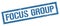 FOCUS GROUP blue grungy rectangle stamp