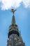 Focus on Gulden Draak on top of Belfry in Gent, Flanders, Belgium