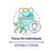 Focus on individuals concept icon