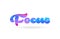 focus pink blue color word text logo icon