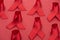 Focus of red awareness aids ribbons