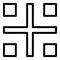 Focus scanning icon outline vector. Qr code