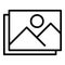 Focus snapshot icon outline vector. Image cam