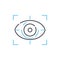 focus vision line icon, outline symbol, vector illustration, concept sign