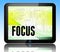 Focus Words Indicates Focused Concentrate 3d Illustration