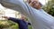 Focused diverse senior couple practicing yoga in garden