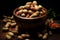 Focused flavors Dark background accentuates peanuts in a captivating, selective focus shot