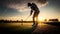 Focused Golfer on Green, Made with Generative AI