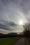 foehn sky and clouds in autumn month november