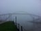 Fog Ashtabula Ohio Coal Dock conveyor bridge