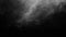 Fog Atmosphere Side in Slow Motion on Dark Backdrop. Realistic Atmospheric Gray Smoke on Black Background.