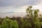 Fog blanketing the landscape at sunrise in Laguna Beach, California