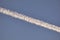 Fog or cloud cluster formed by an airplane in the sky, cloud clusters formed by planes flying in the sky