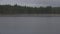 Fog on a forest lake, August morning timelapse. Karelia