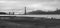 Fog and Golden Gate Bridge in Black and White Grayscale