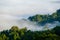 The fog at Khao Phanoen Thung, Kaeng Krachan National Park in Th