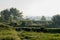 Fog in the Maastricht valley, view from the National Park hoge Fronten