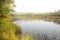 Fog and mist over Morey Pond in Wilmot, New Hampshire