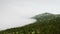 Fog motion over a mountains, time lapse.