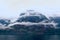 Fog and mountains landscape all along te shores of the Naeroyfjord, north of Gudvangen village, Norway