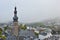 Fog over Cochem city in the morning