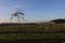 Fog over solar park at the lowest polder in the Netherlands Zuidplaspolder between Gouda and Rotterdam