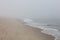 Fog and Sandy Beach in New England