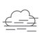 Fog thin line icon, weather and forecast, humidity sign, vector graphics, a linear pattern on a white background.